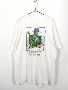 古着 90s USA製 恐竜 アメフト 企業 ポップ アート Tシャツ XL 古着