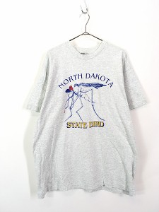 古着 90s USA製 蚊 モスキート 「NORTH DAKOTA」 ポップ アート Tシャツ XL 古着