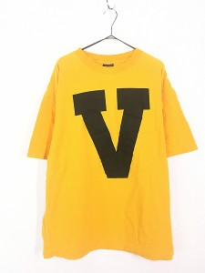 古着 90s USA製 Soffe's 「V」 ビッグアルファベット 100%コットン Tシャツ XXL