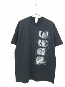 古着 00s The Beatles メンバー 映画 フィルム モノクロ フォト ミュージック バンド Tシャツ L