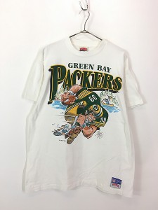 古着 90s USA製 NFL Green Bay Packers パッカーズ グラフィック Tシャツ XL 古着