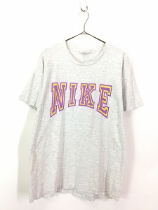 古着 90s USA製 NIKE BIG アーチ ロゴ Tシャツ L位 古着