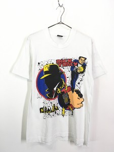 古着 90s USA製 Disney Dick TRACY ディック トレイシー コミック ムービー Ｔシャツ L