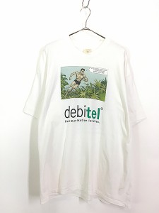 古着 90s debitel ターザン グラフィック モバイル ソフトウェア Tシャツ XL