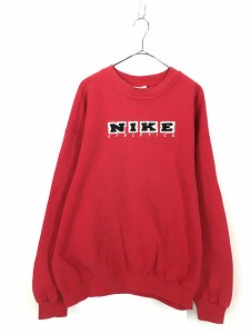 古着 90s USA製 NIKE フェルト パッチ スウェット トレーナー L 古着