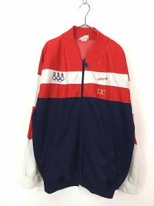 古着 90s adidas 五輪 オリンピック トリコロール ジャージ トップ XL 古着