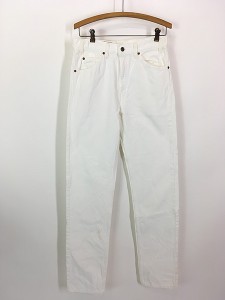 古着 90s USA製 Levi's 505-0251 ホワイト デニム パンツ ジーンズ スリム W31 L35