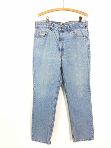 古着 90s Canada製 Levi's 619-0212 ブルー デニム パンツ ジーンズ スリムストレート W35 L31