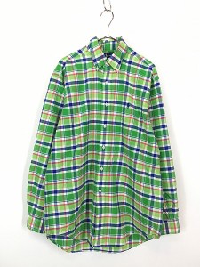 古着 90s Ralph Lauren 「CLASSIC FIT」  マドラス チェック BD シャツ M 古着