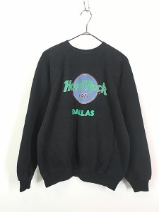 古着 80s USA製 Hard Rock Cafe 「DALLAS.」 ハードロック スウェット XL 古着