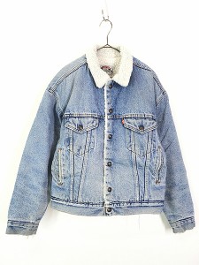 古着 90s USA製 Levi's 70609-4891 ブルー デニム ボア トラッカー ジャケット Gジャン S