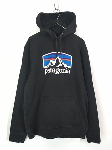 古着 19s Patagonia フィッツロイ BIG ロゴ スウェット パーカー L 古着