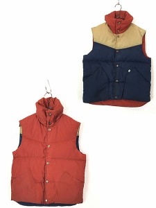 古着 80s Penfield ヨーク 切替 リバーシブル ダウン ベスト S 古着