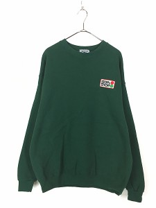 古着 90s USA製 STOP & SHOP スーパー マーケット 企業 刺しゅう スウェット トレーナー L 古着