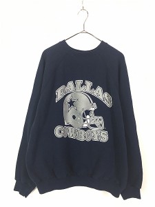 古着 90s USA製 NFL Dallas Cowboys カウボーイズ グラフィック スウェット トレーナー XL 古着