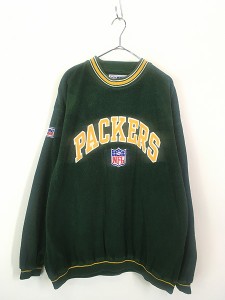 古着 90s NFL Green Bay Packers パッカーズ 表起毛 スウェット トレーナー XL 古着
