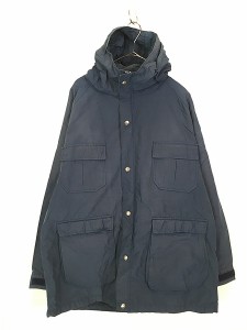 古着 70s USA製 LL Bean 60/40クロス オールシーズン マウンテン パーカー マウンパ NAVY L