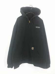 古着 Carhartt 裏地 メッシュ ヘビー スウェット ジップ パーカー ジャケット XL 古着