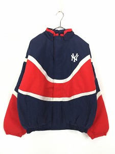 古着 90s MLB NY Yankees ヤンキース パデット ナイロン ジャケット XL 古着