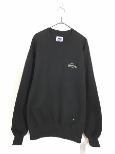 「Deadstock」 古着 90s USA製 Russell Pro Cotton 「DANDEASE」 前V ヘビー スウェット トレーナー L