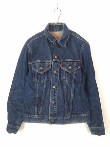 古着 70s USA製 Levi's 70505 「初期」 真紺 インディゴ デニム トラッカー ジャケット Gジャン 40 極上!!