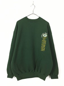 古着 90s NFL Green Bay Packers パッカーズ 縦刺しゅう スウェット トレーナー L 古着