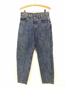 古着 90s USA製 Levi's ギャラクティック風 濃紺 ケミカル デニム パンツ ジーンズ テーパード W30 L29