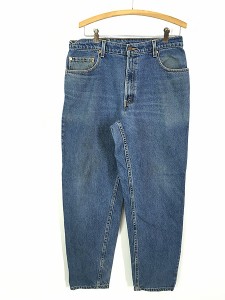 古着 90s Levi's 560 ブルー デニム バギー パンツ ジーンズ 強テーパード W34 L31