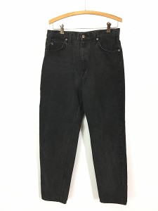 古着 90s Levi's 550-4159 希少!! 「505 パッチ」 イレギュラー ブラック デニム パンツ ジーンズ テーパード W33 L31