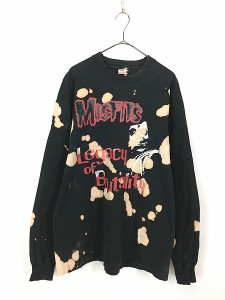 古着 90s MISFITS 「Legacy of Brutality」 ハードコア パンク ロック バンド ブリーチ 長袖 Tシャツ ロンT XL