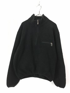 古着 90s USA製 TNF The North Face ハーフジップ プルオーバー フリース ジャケット L 古着