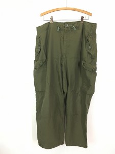 古着 70s カナダ軍 「Windproof」 ミリタリー 光沢 ウインドプルーフ オーバー カーゴ パンツ 6RL