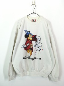 古着 90s USA製 Disney World ミッキー ファンタジア 25th アニバーサリー スウェット XL位 古着