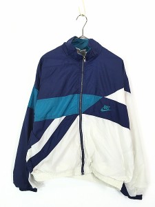 古着 90s NIKE 裏地 天竺 クレイジー ナイロン ジャケット M 古着