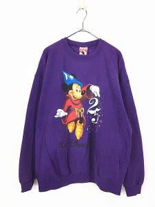 古着 90s USA製 Walt Disney World ミッキー ファンタジア 25th アニバーサリー スウェット XXL 古着