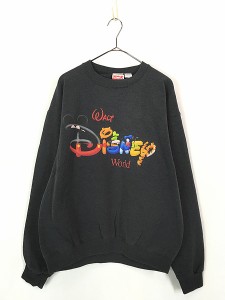 古着 90s USA製 Disney キャラクター モチーフ グラフィック スウェット トレーナー M 古着