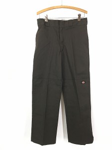 古着 00s Dickies ダブルニー 5ポケット ワーク チノ パンツ チノパン ストレート 茶 W31 L31