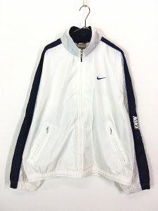 古着 90s NIKE 裏地 メッシュ アームライン ナイロン ジャケット M 古着