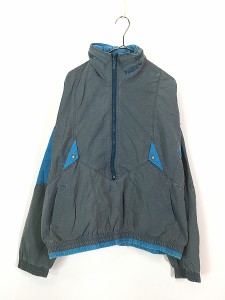 古着 90s PUMA ハーフジップ プルオーバー クレイジー ナイロン ジャケット L 古着