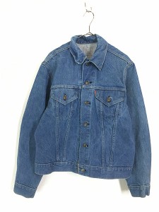 古着 80s Levi's 70505 4th ブルー デニム トラッカー ジャケット Gジャン 44位 美品!!