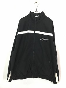 古着 90s Reebok 2way モノトーン ライン ナイロン ジャケット L 古着