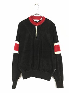 古着 90s Christian Dior 3tone 光沢 ベロア ベルベット プルオーバー ジャージ トップス M