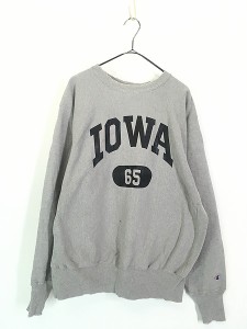 古着 90s USA製 Champion Reverse Weave 「IOWA」 ナンバリング リバース スウェット XL 古着