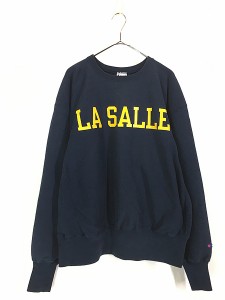 古着 90s Champion 「LA SALLE」 リバース スウェット XL位 古着