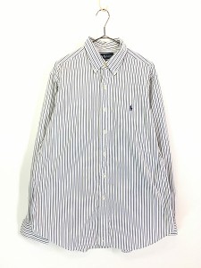 古着 90s Ralph Lauren 「CLASSIC FIT」 マルチ ストライプ BD シャツ L 古着