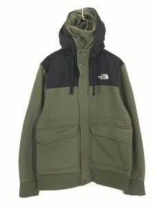 古着 TNF The North Face 「RIVINGTON」 ナイロン×スウェット シェル フリース ライナー ジャケット パーカー オリーブ M 古着