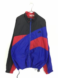 古着 90s NIKE 裏地 メッシュ クレイジー ナイロン ジャケット XL 古着