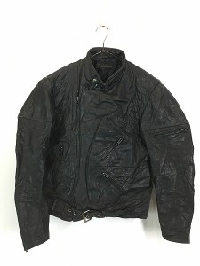 古着 80s Harley Davidson × Hein Gericke パデッド レザー シングル ライダース ジャケット 44R