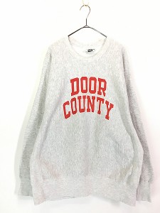 古着 90s USA製 Lee 「DOOR COUNTY」 リバース タイプ ヘビー スウェット トレーナー XXL 古着