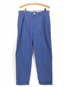 古着 Polo Ralph Lauren 「HAMMOND PANT」 タック チノ パンツ テーパード 青 W33 L29 古着